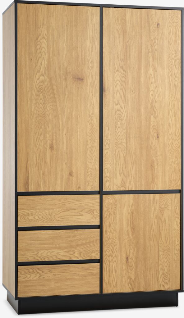 Kleiderschrank ODENSE 120x210 3 Türen 3 S warm Eichefarben