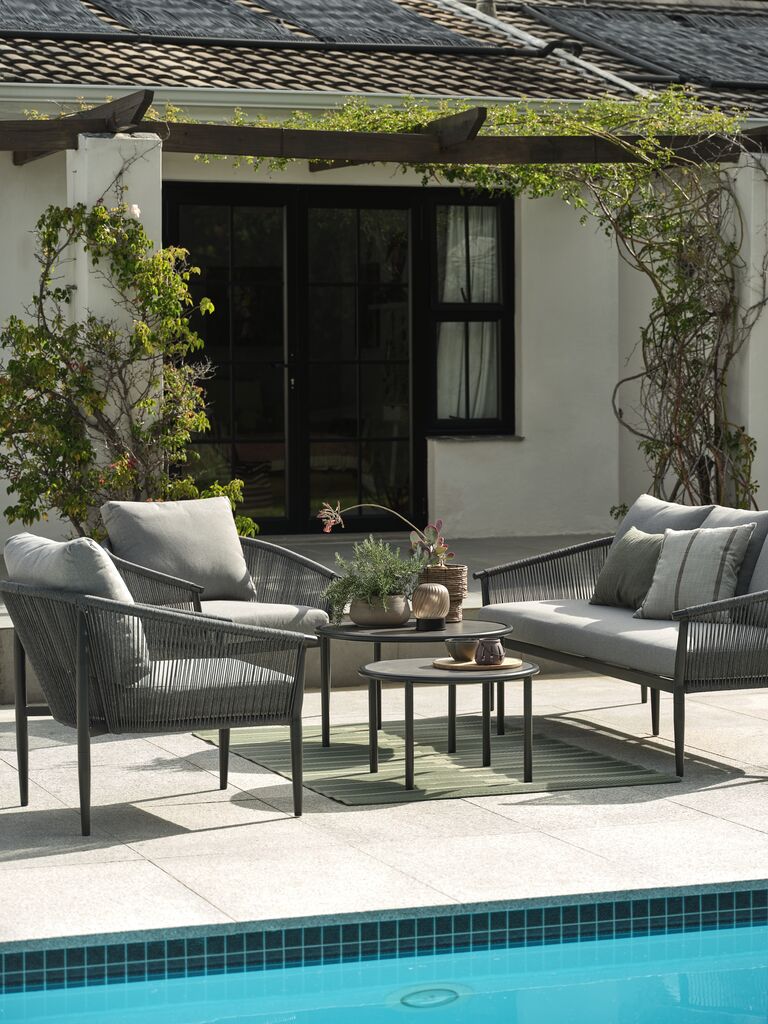 Lounge-Set HOLMESTRAND 5 Pers. grau