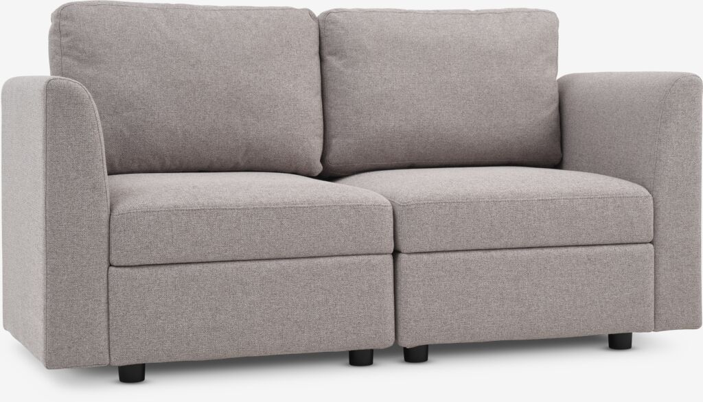 Modul-Sofa OKSBY 2Pers. m/Stauraum sand Stoff