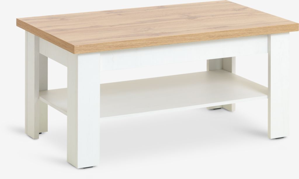 Couchtisch MARKSKEL 60x110 weiß/Wildeiche Natur