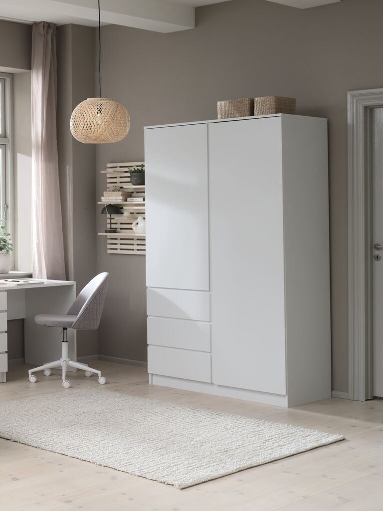 Kleiderschrank LIMFJORDEN 120x200 2 Türen 3S weiß