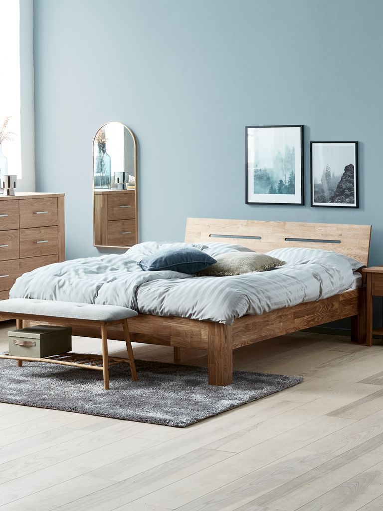 Bettgestell OLSKER 160x200 Eiche natur