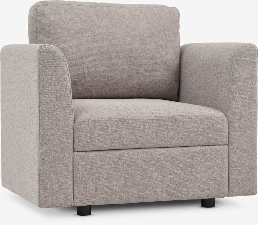 Modularer Sessel OKSBY mit Stauraum sandfarben Stoff