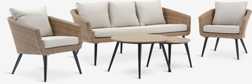 Lounge-Set UDSTRUP 5Pers. natur