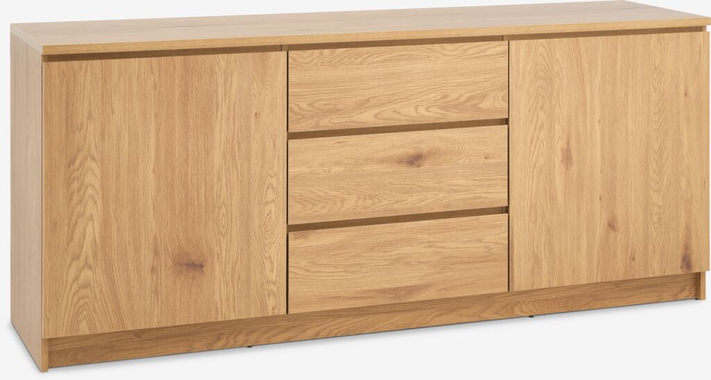 Sideboard LIMFJORDEN 2 Türen 3 Schubladen Eiche warm