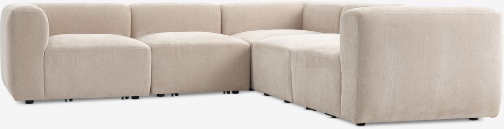 Modulares Sofa SKEJBY 5 Pers. Ecke beige Stoff