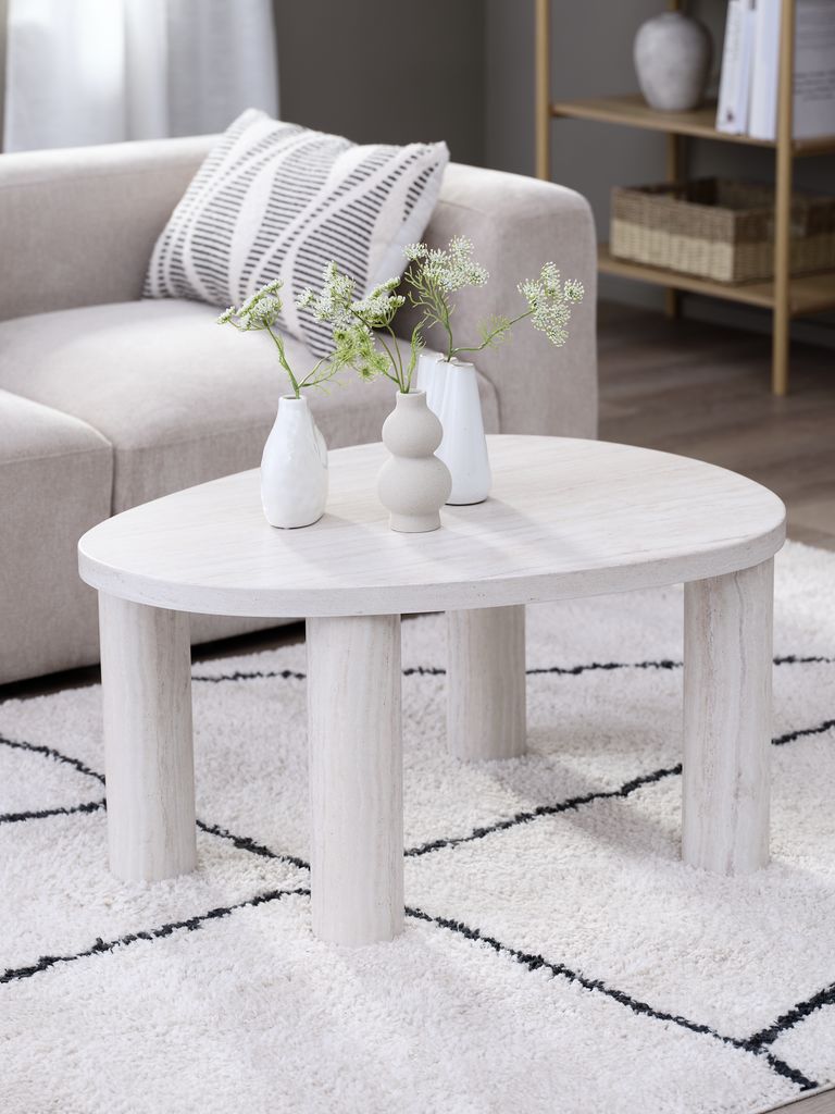 Couchtisch LUNDEBORG 68x85 travertinfarben