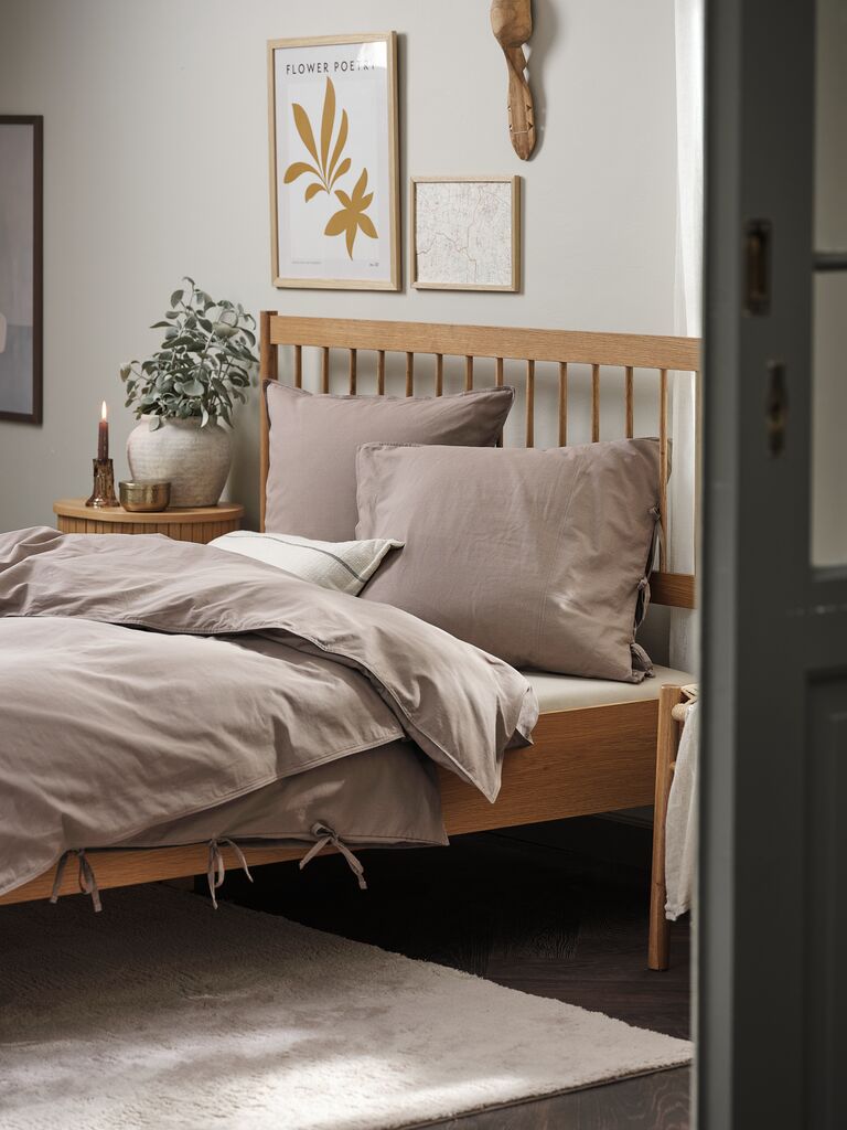 Bettwäsche SELMA Washed Cotton 135x200 sand dunkel