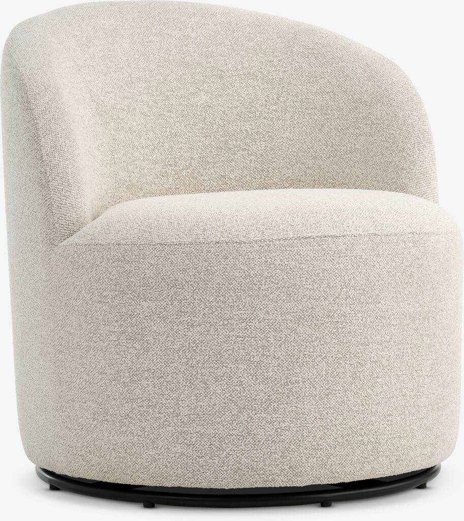 Loungesessel ANDRUP drehbar beige Stoff