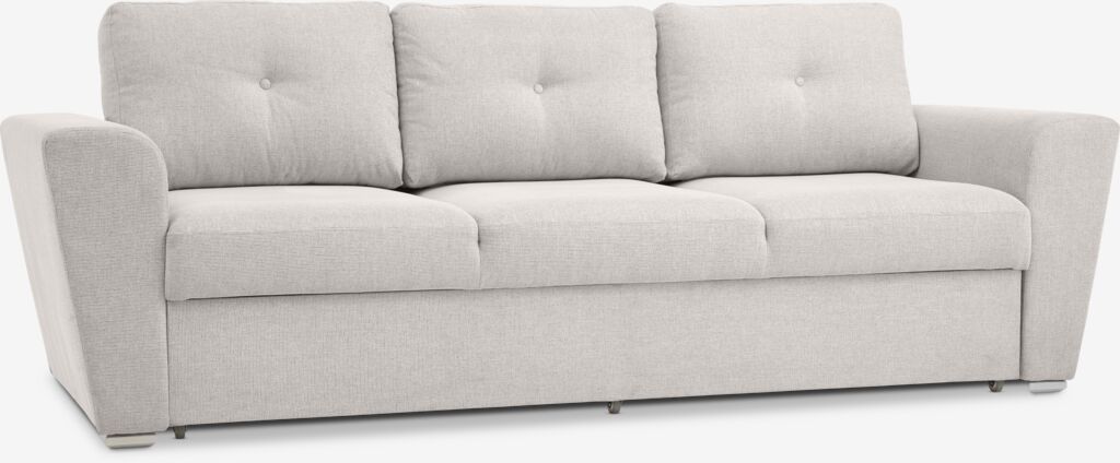 Schlafsofa VEJLBY 3-Sitzer Sand hell Stoff