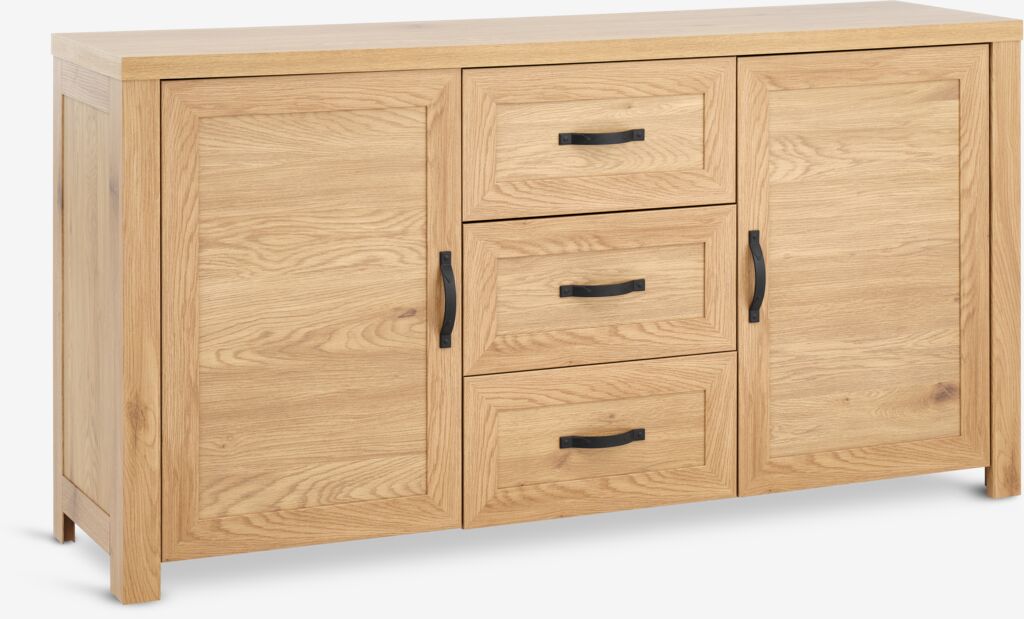 Sideboard JUNGEN 2 Türen 3 Schubladen Eiche warm