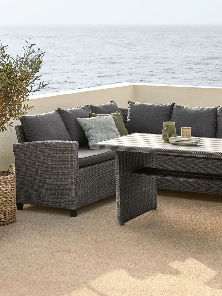 Lounge-Set AGERMOSE 6 Personen grau