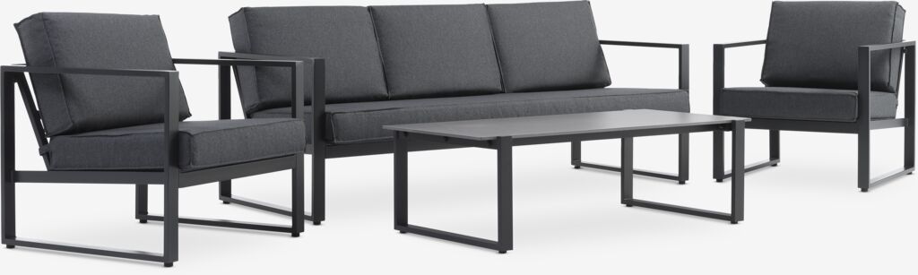 Lounge-Set VONGE 5 Pers. schwarz