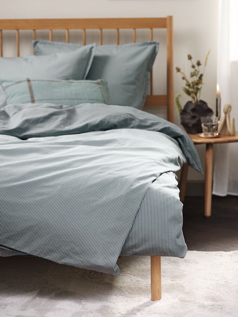 Bettwäsche MARION Washed Cotton 135x200 dusty blue