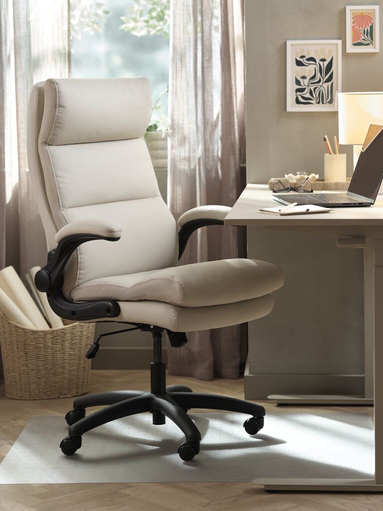 Bürostuhl KASTBJERG beige Kunstleder