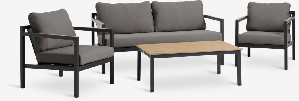 Lounge-Set BEJSTRUP 4 Personen grau