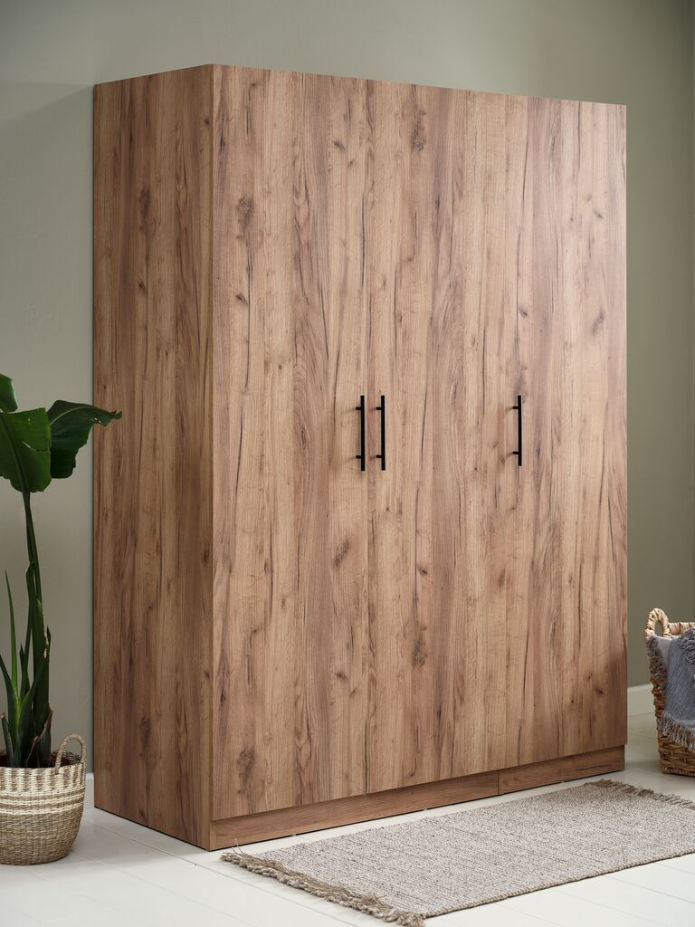 Kleiderschrank VIBY 150x200 3 Türen Wildeiche natur