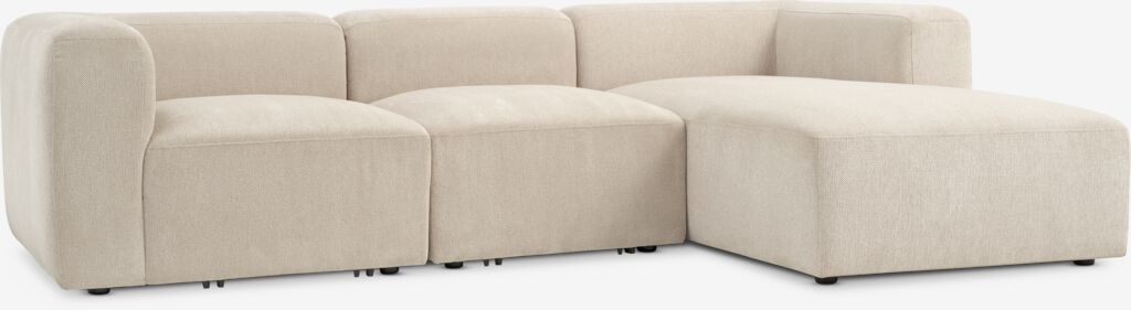Modul-Sofa SKEJBY 3Pers. Chaiselongue Stoff beige