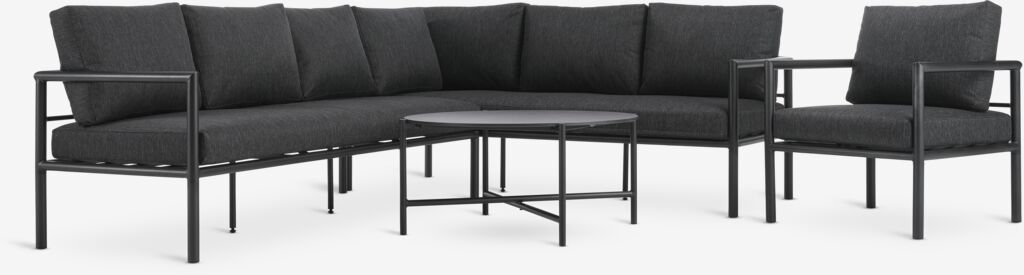 Lounge-Set TAERNABY 7 Pers. schwarz