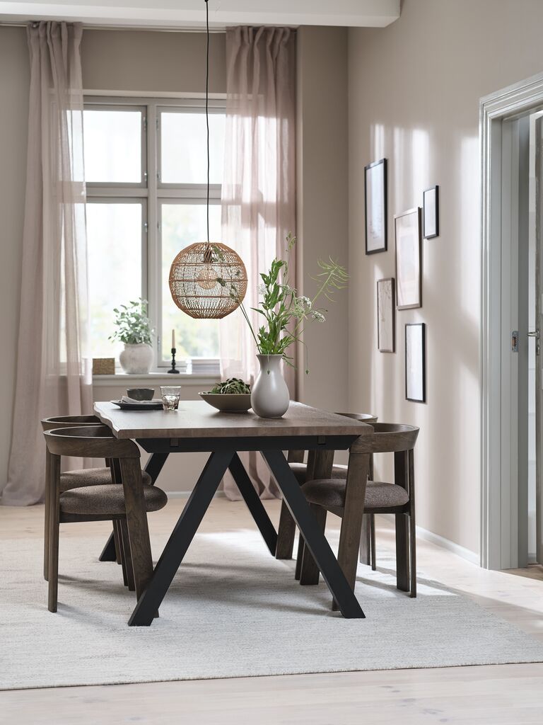 SANDBY L160 Tisch Eiche + 4 BOVRUP Eiche/braun