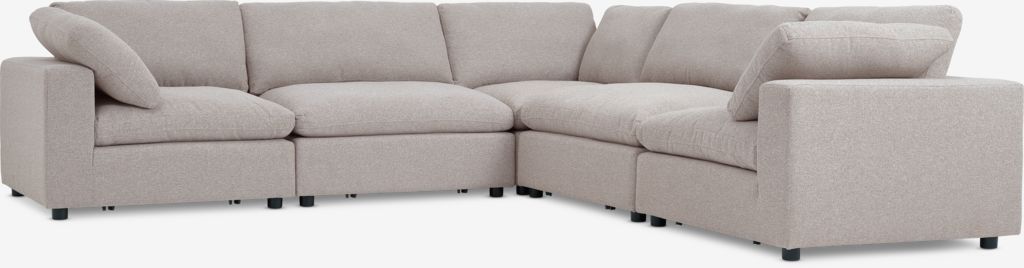 Modulares Sofa LYBY 5 Pers. Ecke sand Stoff