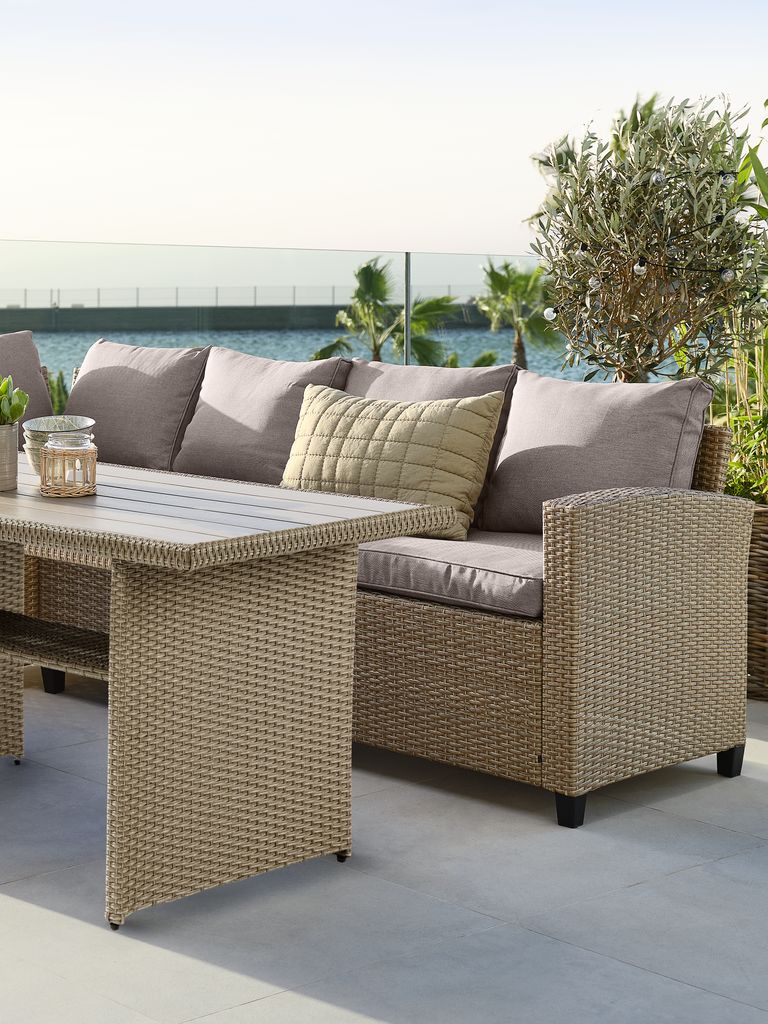 Lounge-Set AGERMOSE 6 Personen natur