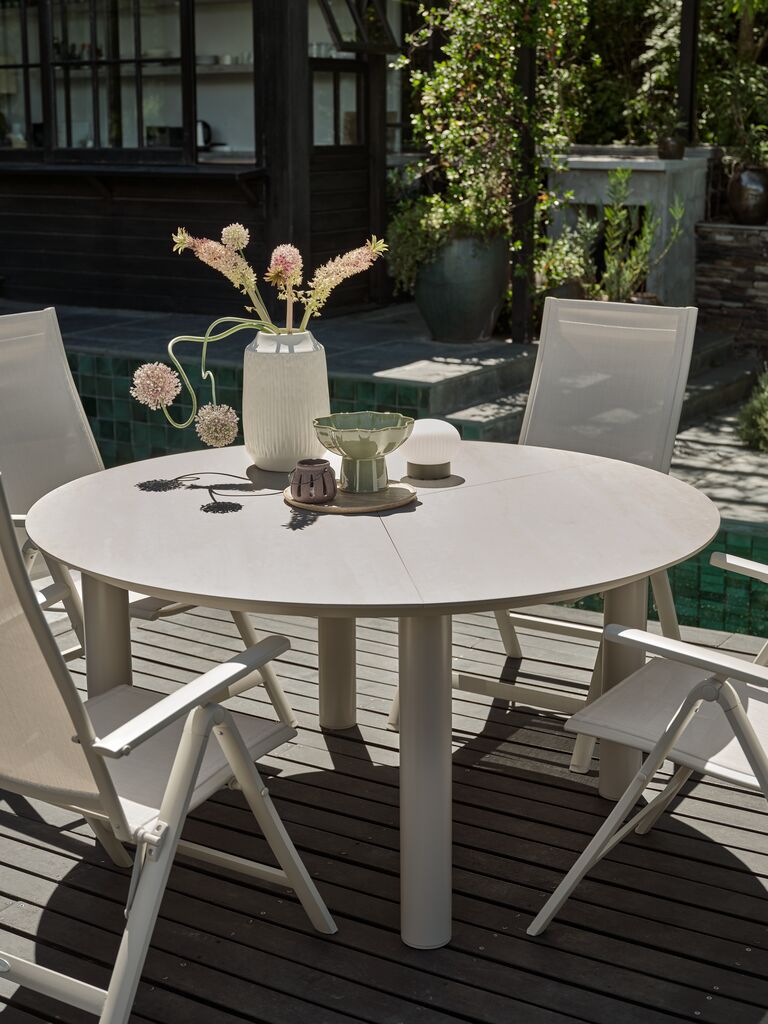 Gartentisch SURNADAL Ø150 beige