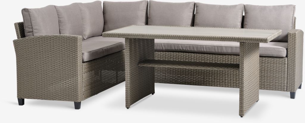 Lounge-Set AGERMOSE 6 Personen natur