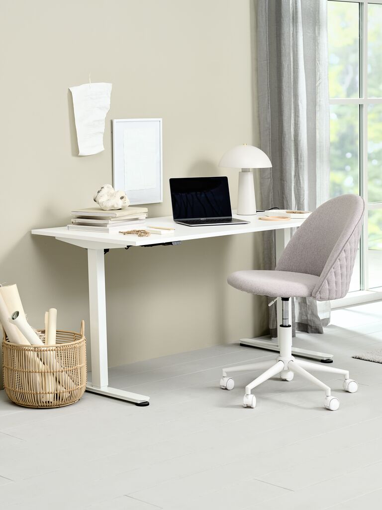 Höhenverstellbarer Schreibtisch SVANEKE 70x140 weiß