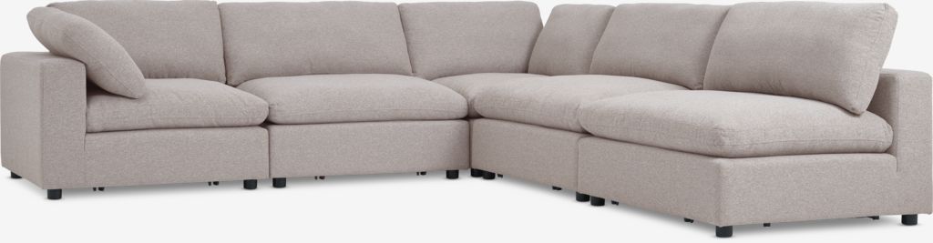 Modulares Sofa LYBY 5 Pers. offen sand Stoff