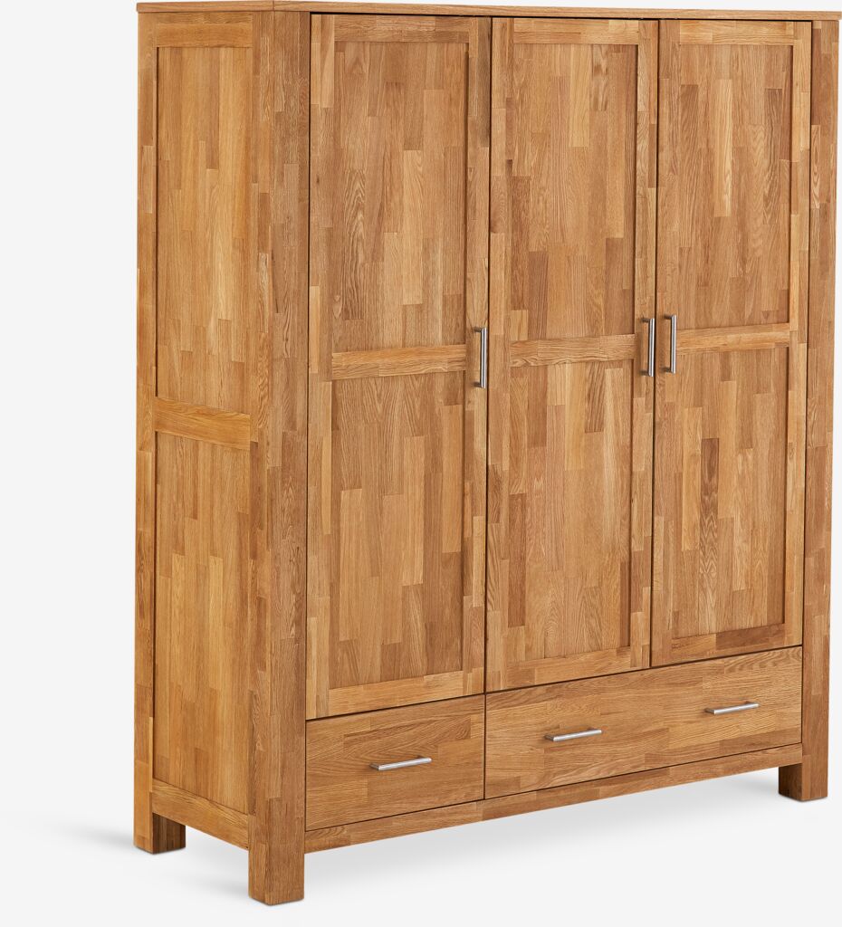 Kleiderschrank OLDE 168x200 3 Türen 2 Schubladen Eiche natur