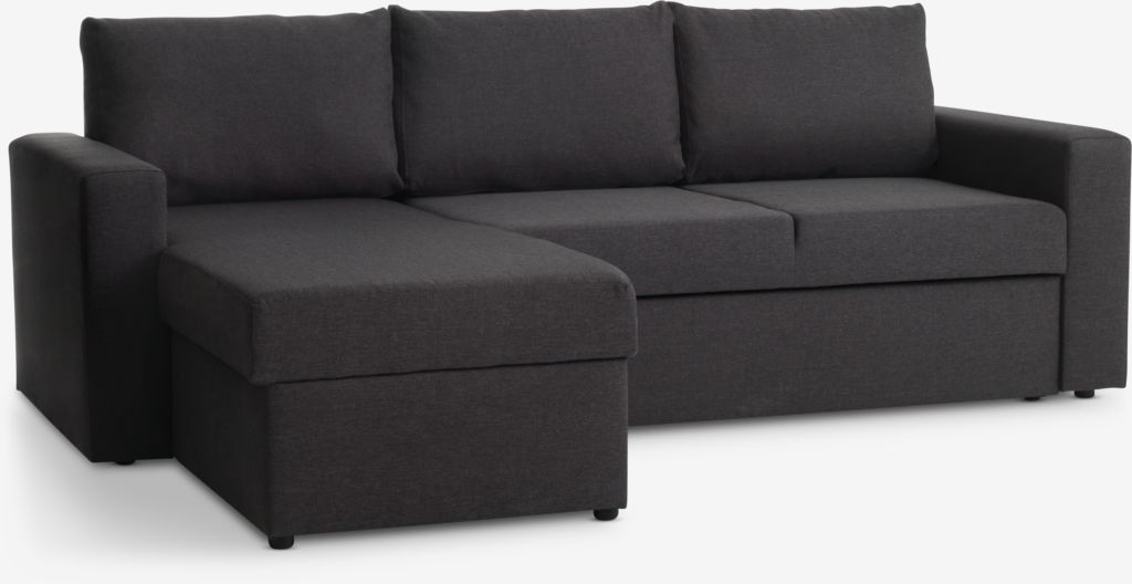 Schlafsofa Chaiselongue MARSLEV dunkelgrau Stoff