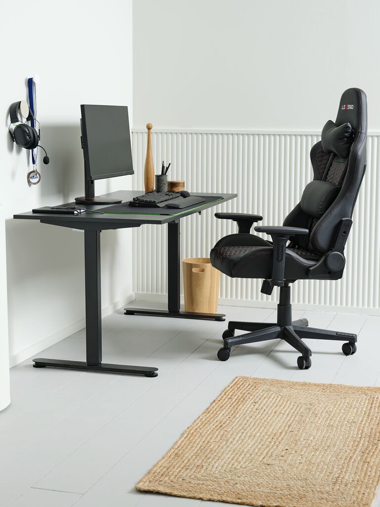 Höhenverstellbarer Schreibtisch SVANEKE 70x140 schwarz