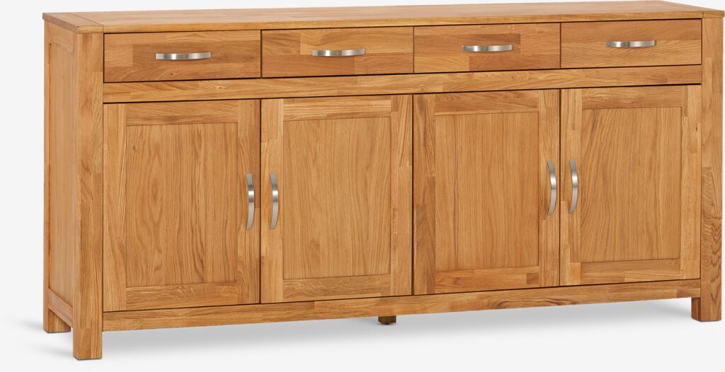 Sideboard HAGE 4 Türen 4 Schubladen Eiche natur