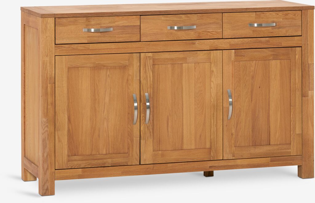 Sideboard HAGE 3 Türen 3 Schubladen Eiche natur