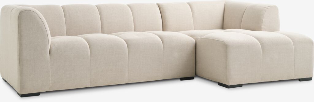 Sofa ALLESE Chaiselongue rechts Stoff beige
