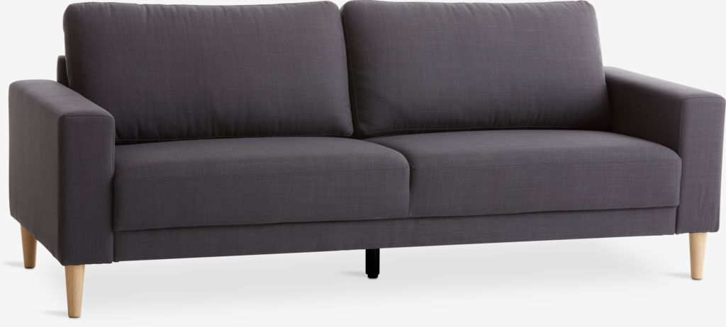 Sofa EGENSE 3-Sitzer dunkelgrau Stoff