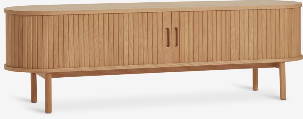 TV-Bank LYNGVIG 160cm 2 Rolladen-Türen Eiche