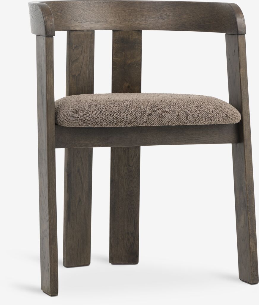 Esszimmerstuhl BOVRUP Eiche dunkel/braun Stoff