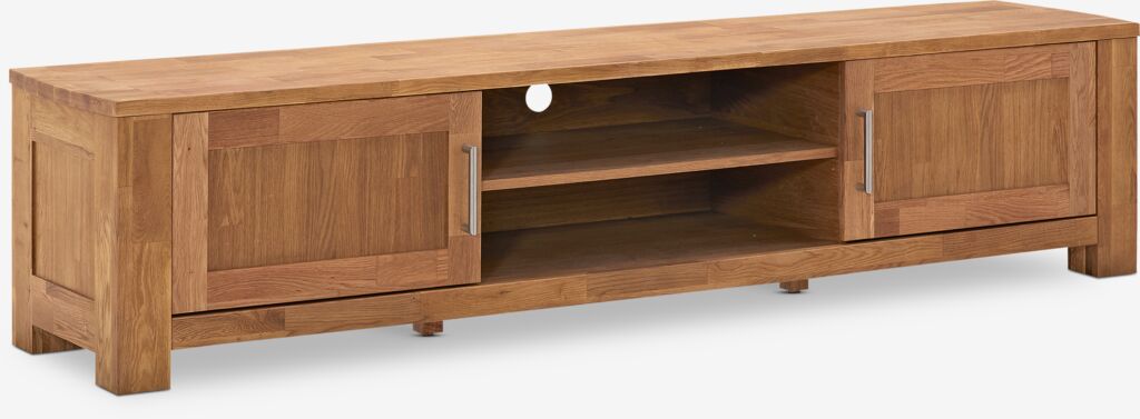 TV-Bank OLDE 200 cm 2 Türen 1 Regal Eiche natur