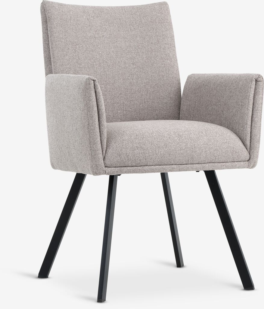 Esszimmerstuhl GJESING beige Stoff/schwarz