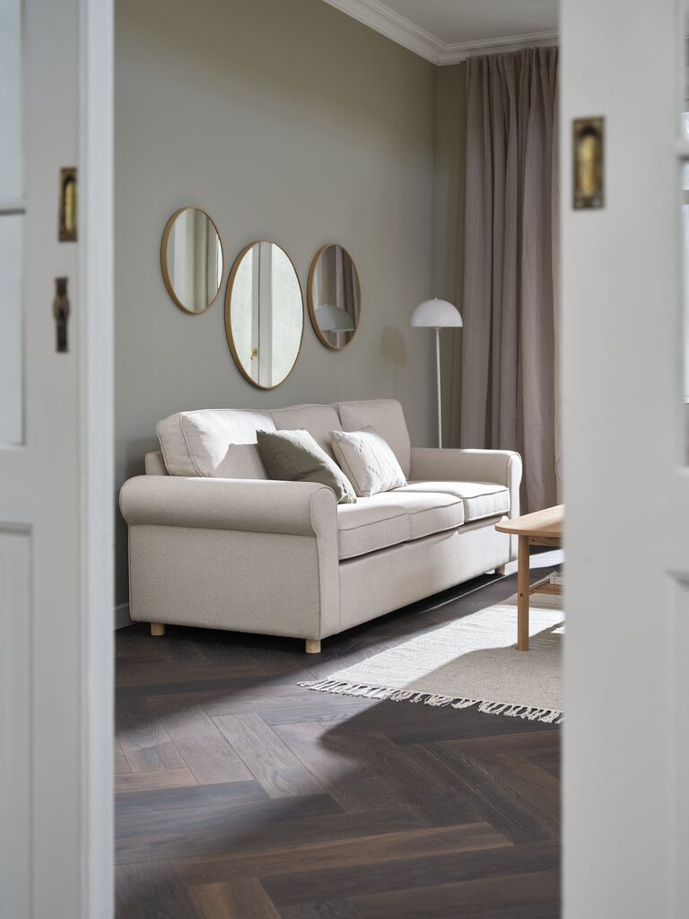 Sofa FERRITSLEV 3-Sitzer beige Stoff