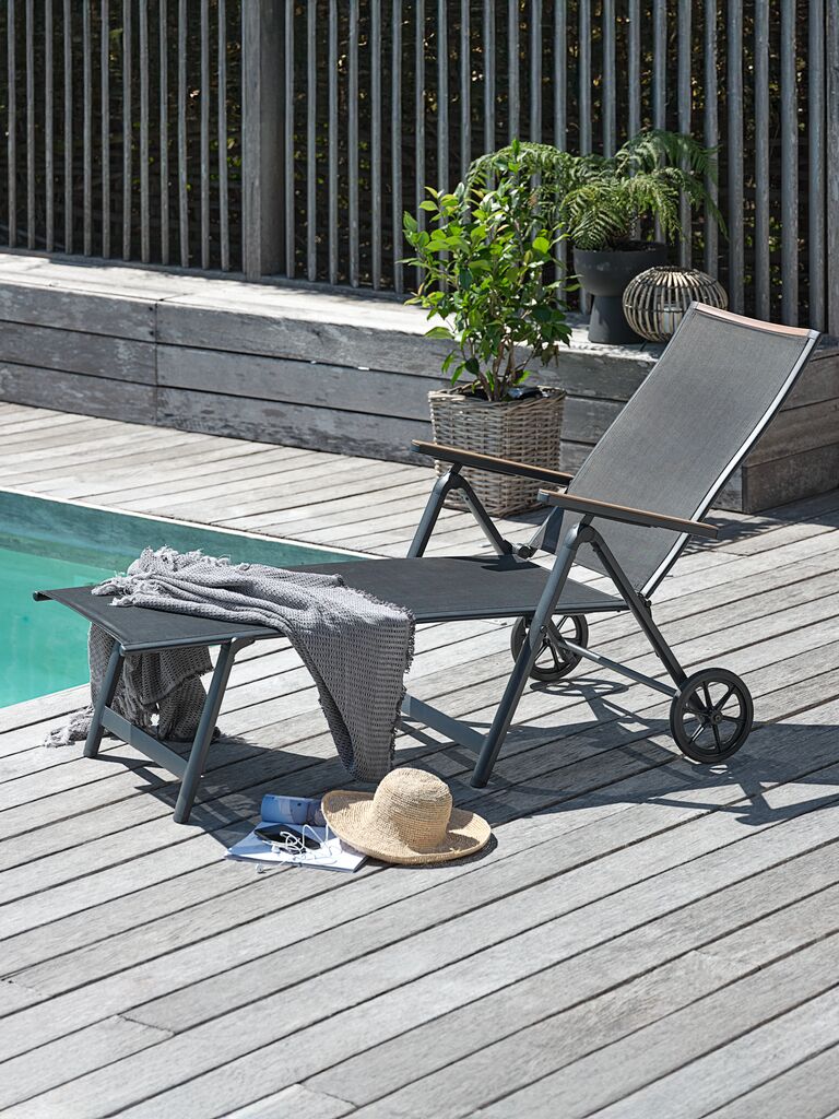 Sonnenliege BREDSTEN B79xL187 schwarz
