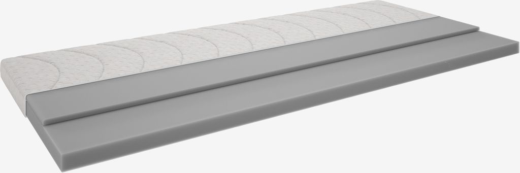 Topper 100x200cm WELLPUR GULEN grau