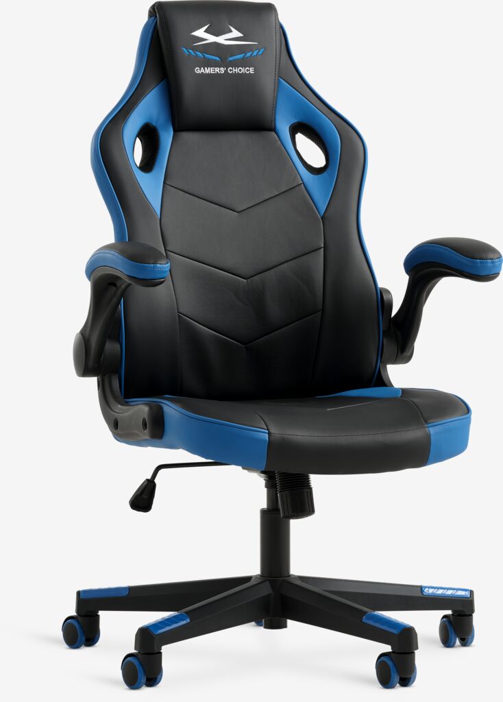Gaming-Stuhl VOJENS Kunstleder/Mesh schwarz/blau