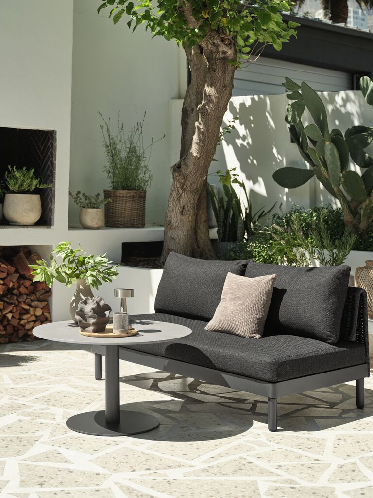 Lounge-Set HELAGS + VOSS 2 Pers. Schwarz