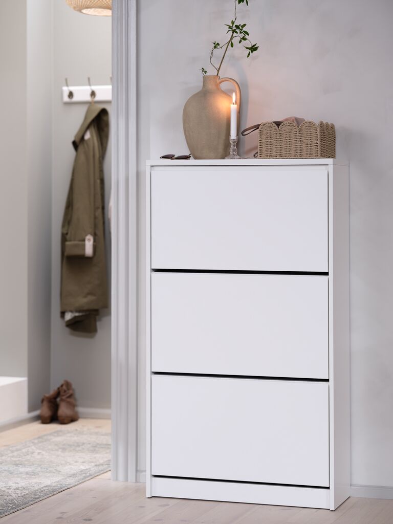 Schuhschrank LIMFJORDEN 3 Fächer weiß
