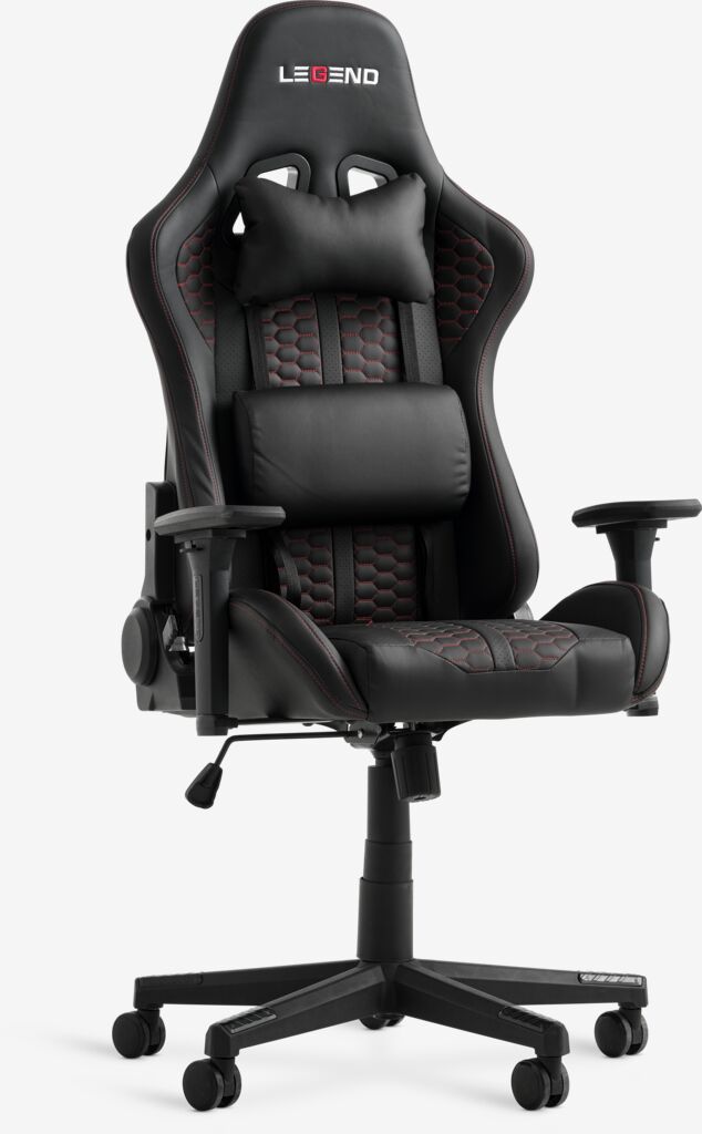 Gaming-Stuhl NIBE Kunstleder schwarz/rot