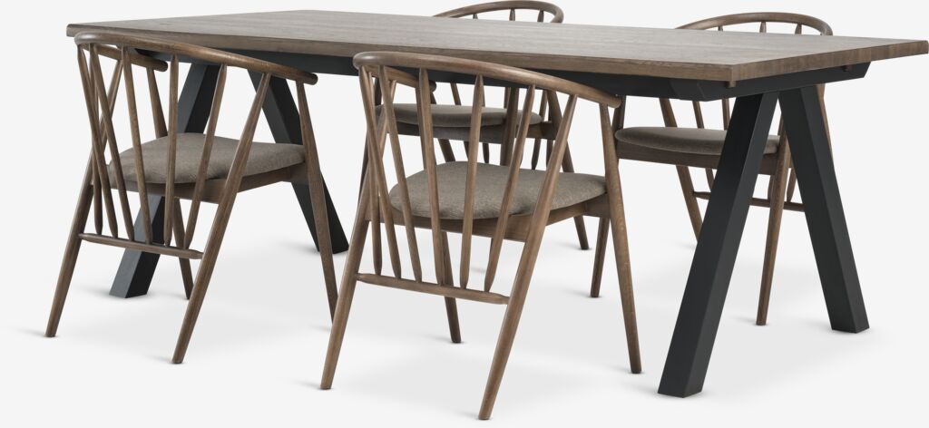 SANDBY L210 Tisch Eiche + 4 LYKSBORG Eiche