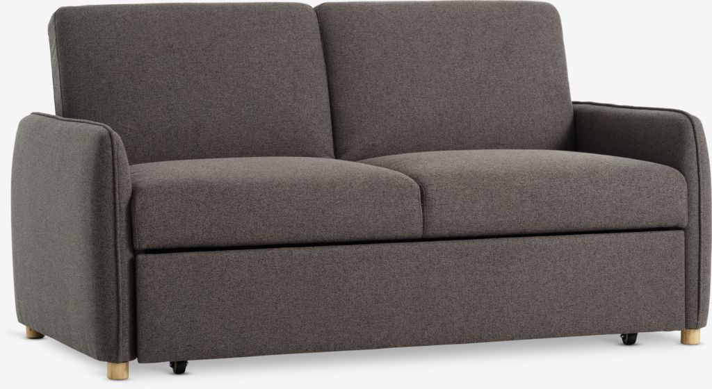 Schlafsofa LYSTRUP 2-Sitzer dunkelgrau Stoff